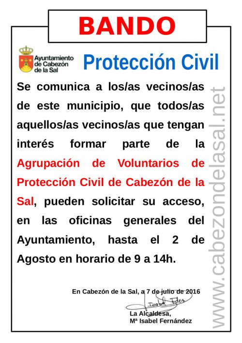 Aviso de Protección Civil