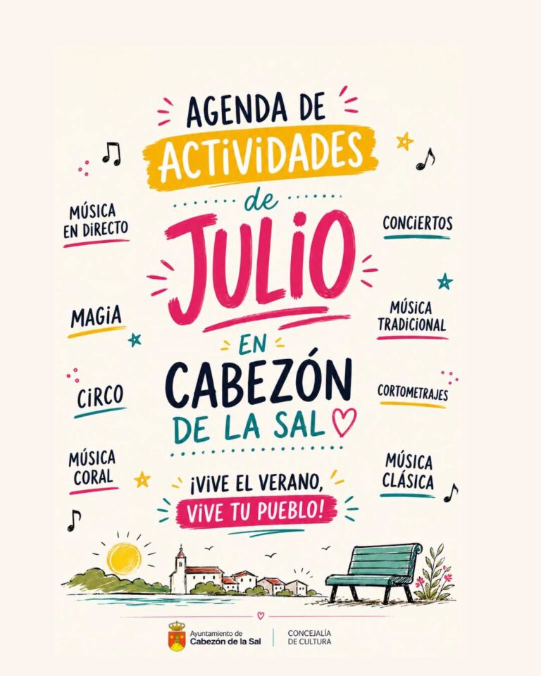 Agenda de actividades del mes de julio 2026
